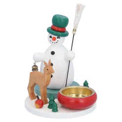 Teelichthalter "Schneemanns Waldweihnacht"