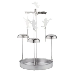 Teelicht-Karussel "Engelsgeläut", silber