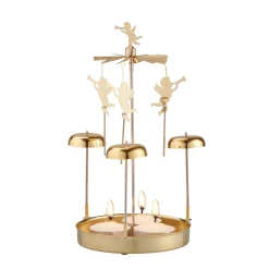 Teelicht-Karussel "Engelsgeläut", gold