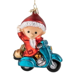 Unser Sandmännchen fährt Roller, Glas-Baumbehang