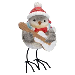 Vogel mit Gitarre, Standfigur