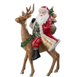 Weihnachtsmann auf Rentier