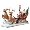 Weihnachtsmann im Rentierschlitten