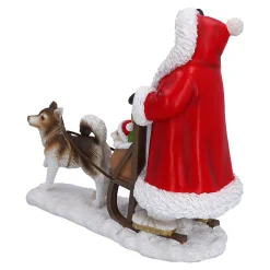 Weihnachtsmann mit Hundeschlitten, Standfigur