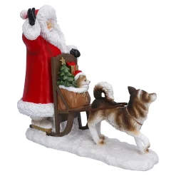 Weihnachtsmann mit Hundeschlitten, Standfigur