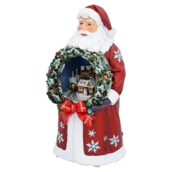 Weihnachtsmann mit Kranz, Spieldose