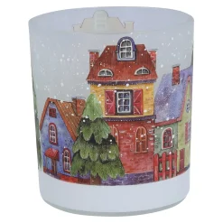 Windlicht "Häuserkulisse", 8 cm