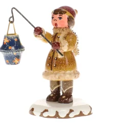 Winterkinder Mädchen mit Sternhimmellampion